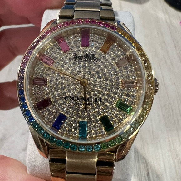Coach Preston Rainbow Gold Tone Watch NWT - Picture 11 of 12